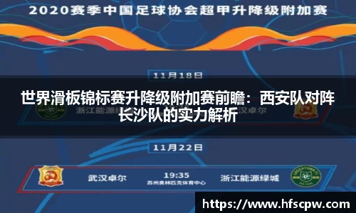 世界滑板锦标赛升降级附加赛前瞻：西安队对阵长沙队的实力解析